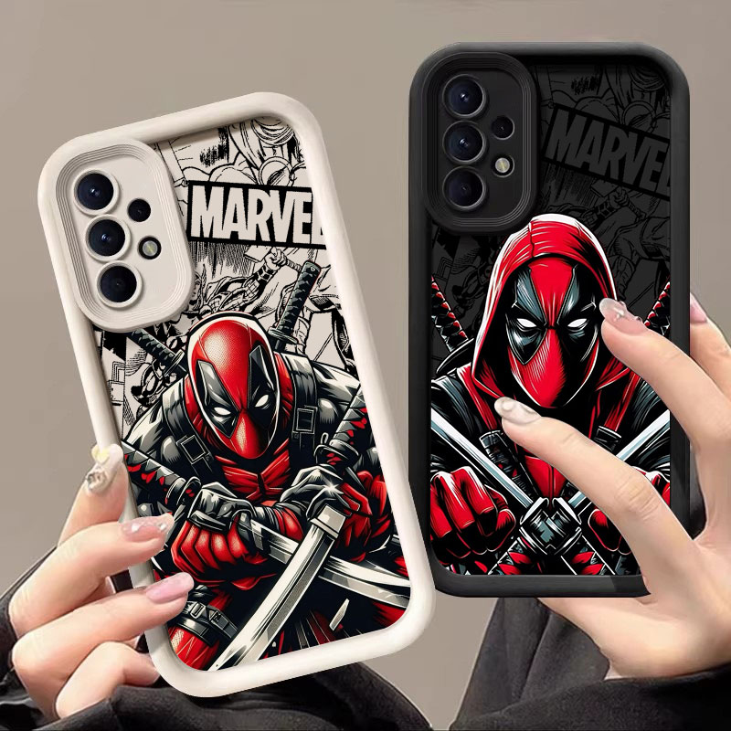 Samsung Galaxy A55 - Capa de Silicone Macia Deadpool Espadachim