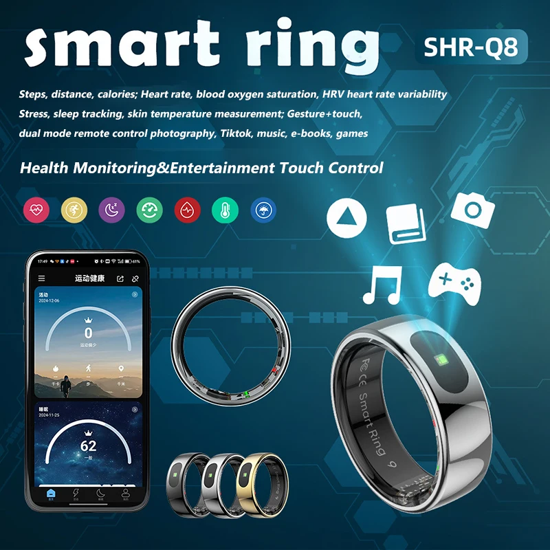 R08 anel inteligente masculino - Temperature Ring Skin avaliação e preço